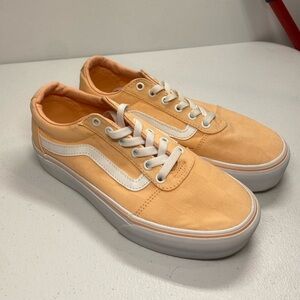 Vans Ward Platform Linen Orange sneakers